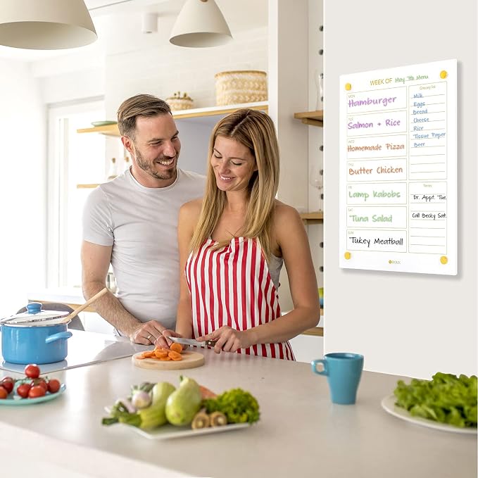 Glass Golden Weekly Dry Erase Calendar & Menu Whiteboard - Image 6