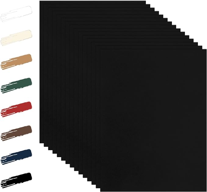 28 Sheets Black Cardstock 8.5 x 11 by Guakicae