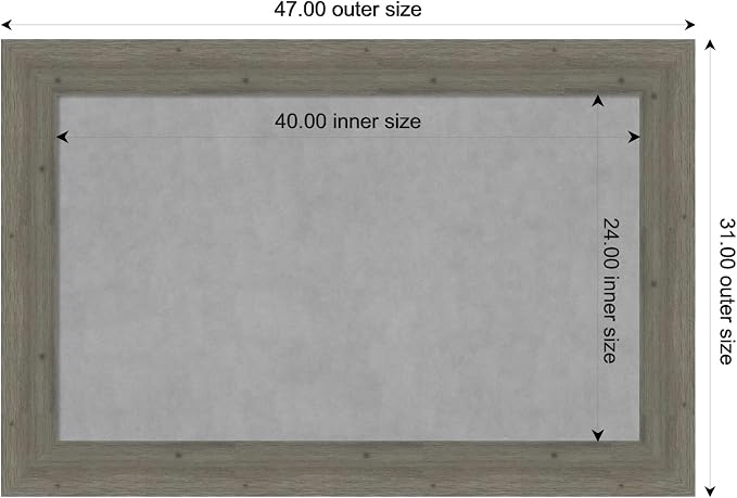 Amanti Art Grey Framed Magnetic Board 31x47 Large Vision Board - Image 3