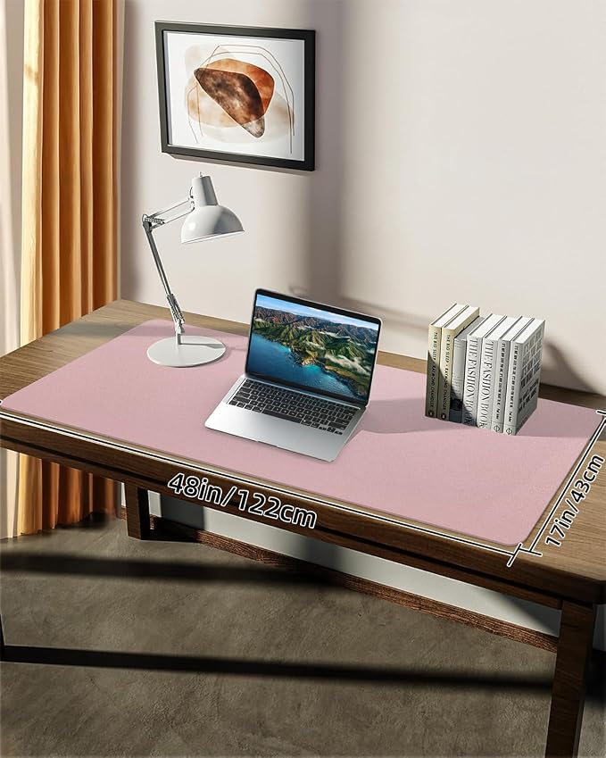 Leather Desk Pad Protector, Large Desk Mat, Mouse Pad, Non-Slip PU Leather Desk - Image 7
