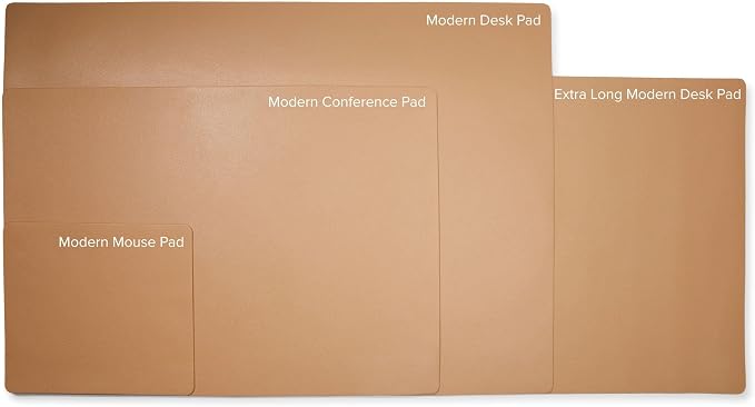 Leatherology Premium Tan Full Grain Leather Modern Conference Pad – Slim Desk - Image 3
