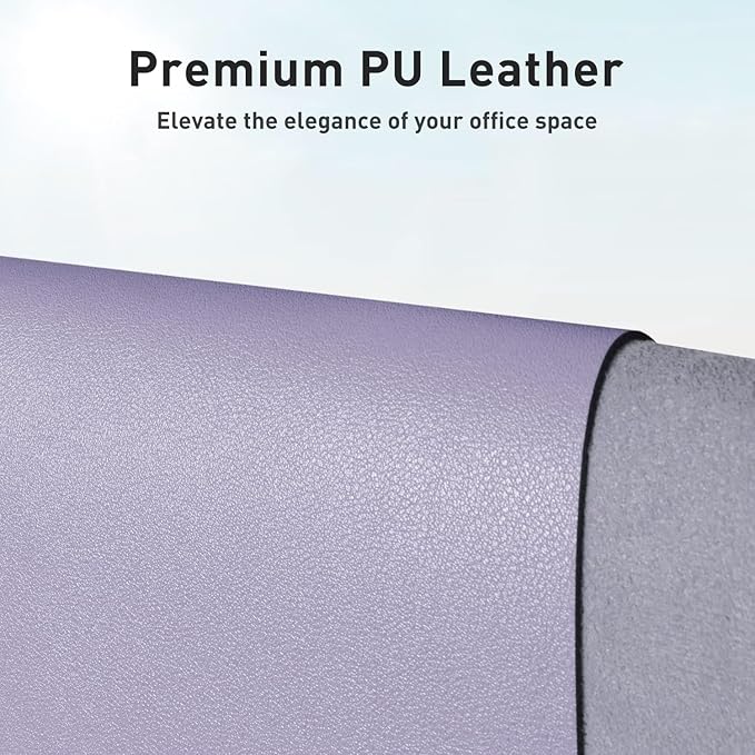 Aothia Leather Desk Pad Protector, Mouse Pad, Office Desk Mat, Non-Slip PU - Image 2