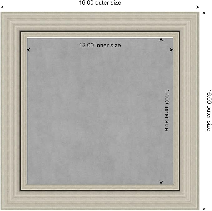Amanti Art Silver Framed Magnetic Board 16x16 X-Small Vision Board - Image 4