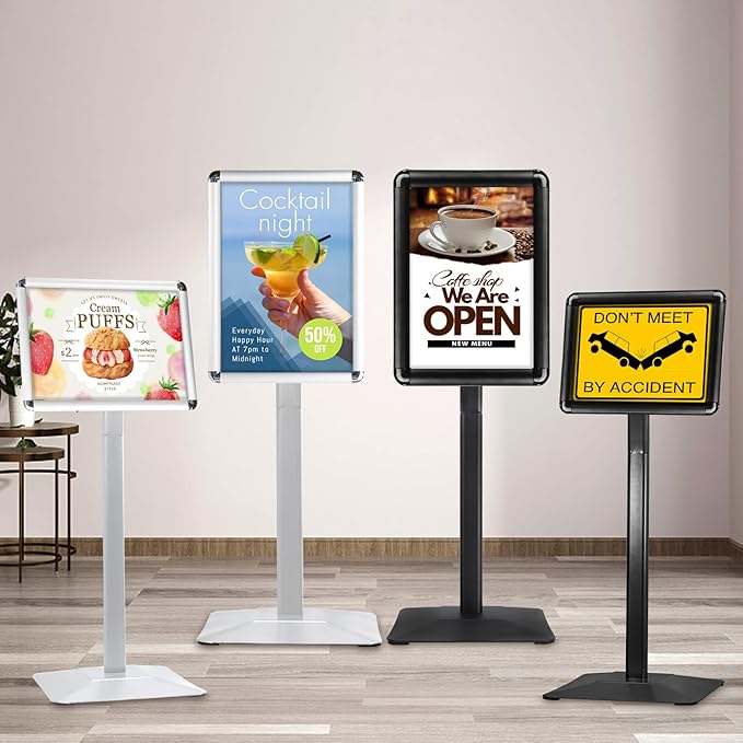 STANDNEE Heavy-duty Poster Stand Holder 11"x 17" Pedestal Floor Standing Sign - Image 8