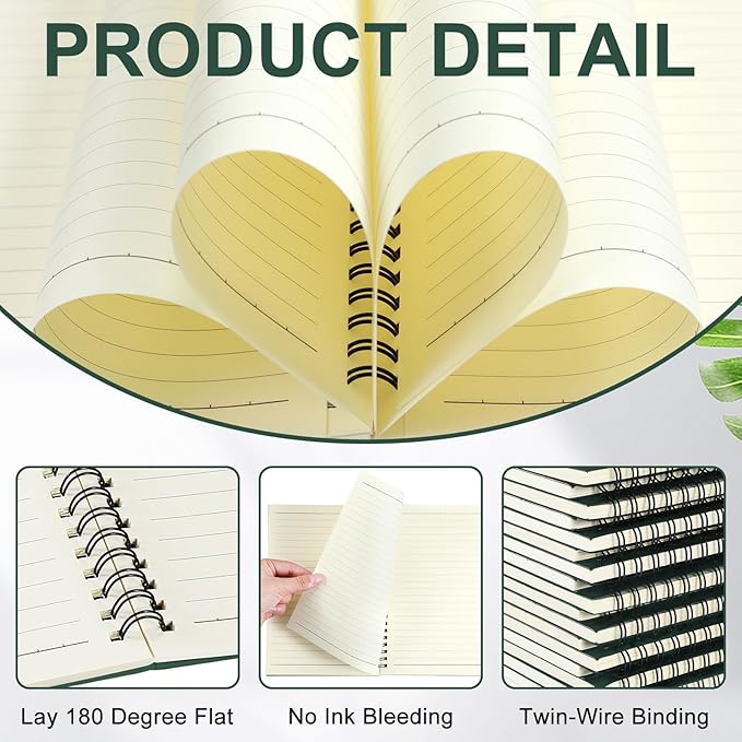 Yahenda 36 Pcs Spiral Notebook Bulk A5 Journal Lined 8.3'' x 5.5'' Writing - Image 3