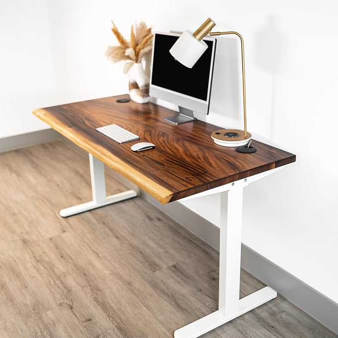 Standing Desk – Walnut Solid Wood Desk, Natural Live Edge, Adjustable Height - Image 7