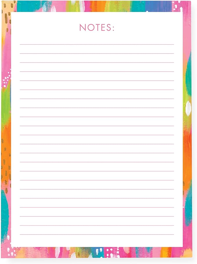 Graphique Large Notepad, Brush Strokes – 6" x 8", Cute Notepad by GraphiquedeFrance