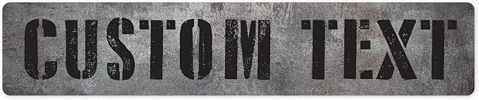 Custom Sign, Custom Street Sign, 11 Font Colors, 13 Font Styles, 4 Hole Options by MySignCenter