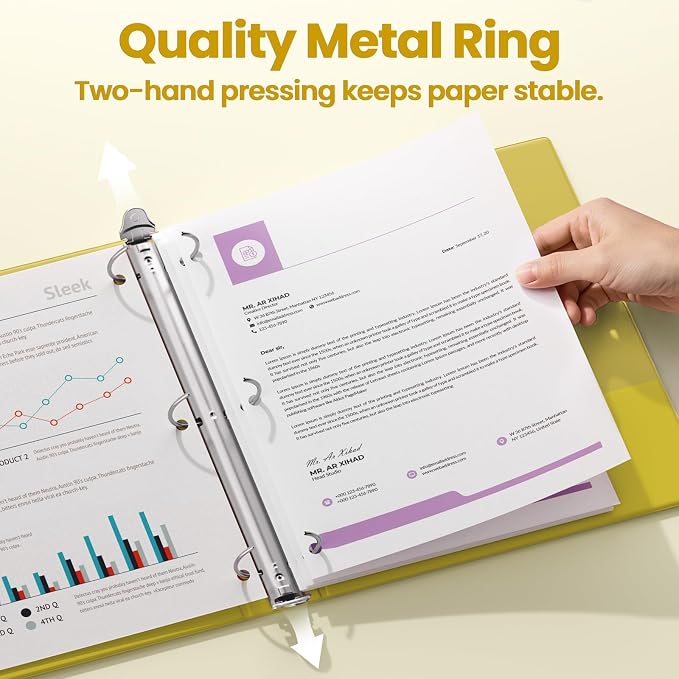 SUNEE 3 Ring Binder 1.5 Inch 1 Pack - Image 2