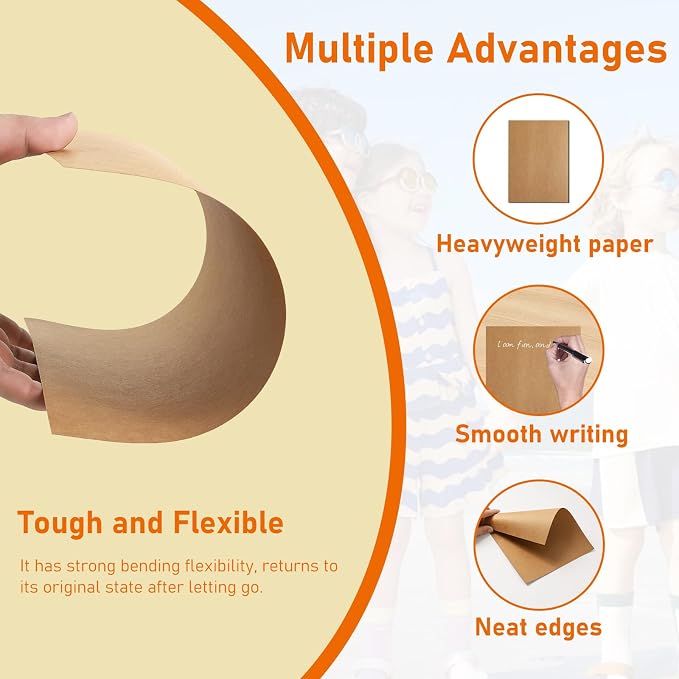 Guakicae 60 Sheets Brown Cardstock 4 x 6 Thick Paper, 300gsm/110lb Heavyweight - Image 3