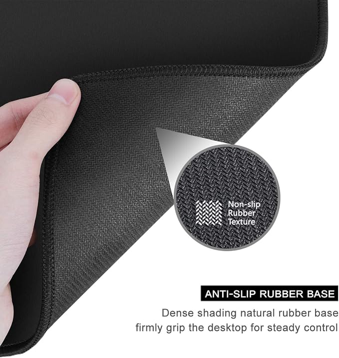 Auhoahsil Mouse Pad, 12 x 10 in Thick Rubber Premium-Textured Non-Slip Stitched - Image 5