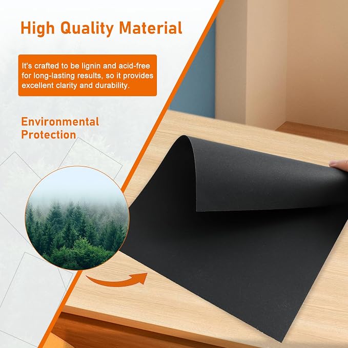Guakicae 40 Sheets Black Cardstock 8.5 x 11 Printer Paper, 75lb Heavyweight - Image 5