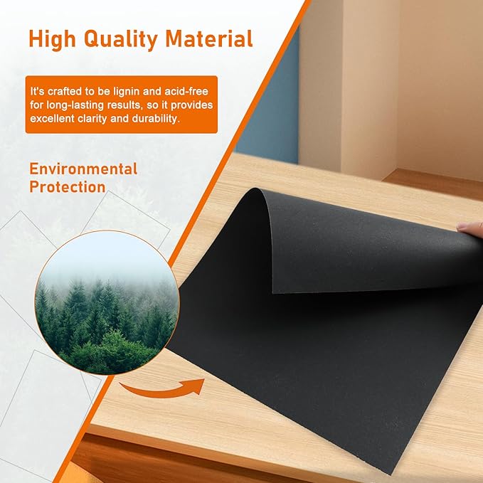 100 Sheets Black Cardstock 8.5 x 11 Certificate Paper, 92lb Heavyweight Printer - Image 5