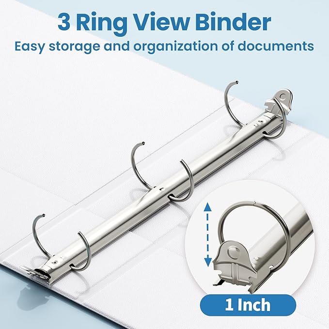 SUNEE White Binders 1 Inch 36 Pack Bulk - Image 3