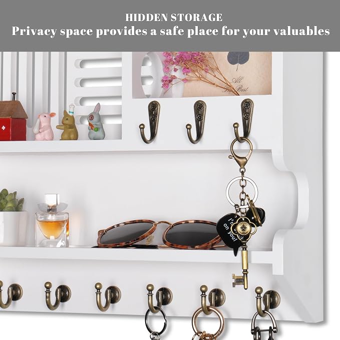 Mutsault Key Holder for Wall, Mail and Key Holder for Home Decor, Key and Mail - Image 5