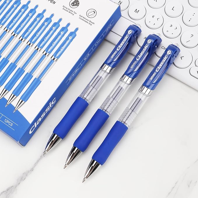 Lekreo Classic Retractable Gel Roller Pens, 0.7mm Fine Point - Image 6