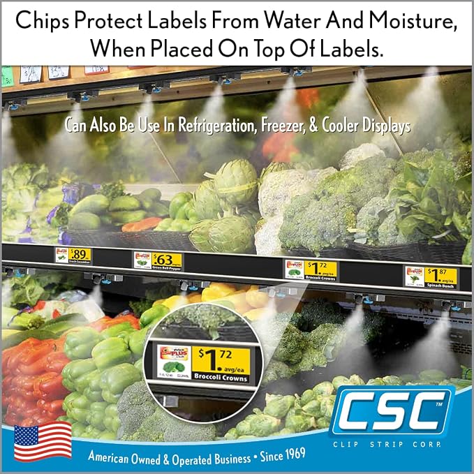 Clip Strip Corp. Price/Data Channel Label Holder Chips, 3.5" L x 1.25" H - Image 8