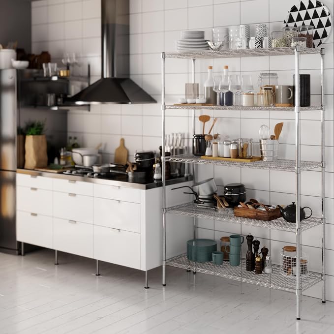 Regal Altair 18" Deep x 48" Wide x 74" Height Wire Shelving Kit | 5-Tier | NSF - Image 8