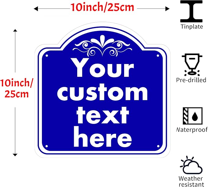 Custom Sign, Custom Indoor/Outdoor Decorative Sign，Aluminum Weatherproof Metal - Image 2