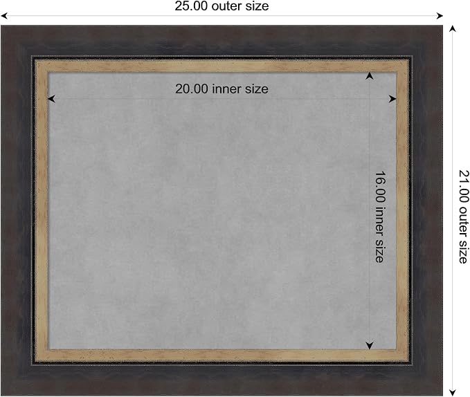 Amanti Art Black Framed Magnetic Board 21x25 Small Vision Board - Image 4