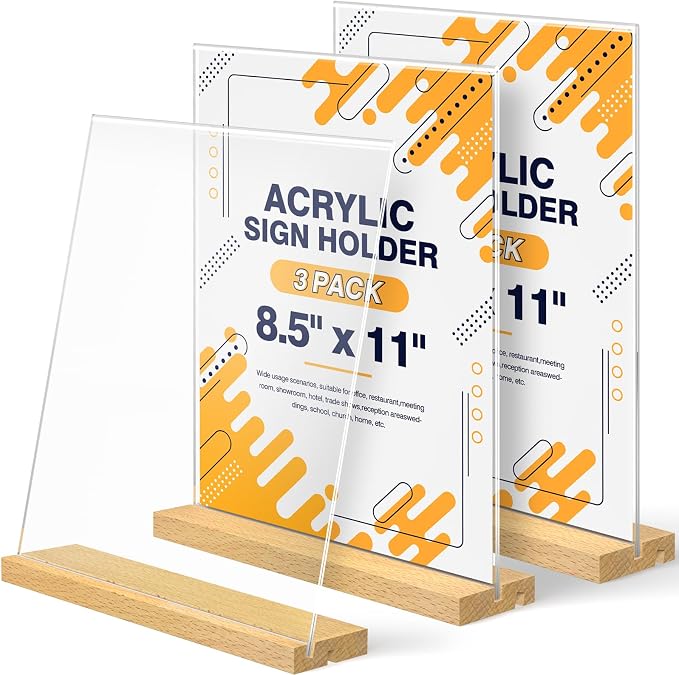 8.5 x 11 Acrylic Sign Holder by SVOPY