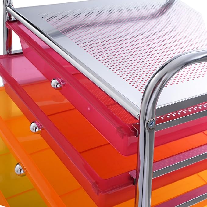 Giantex 10 Drawer Rolling Storage Cart Scrapbook Paper Office School Organizer - Image 9