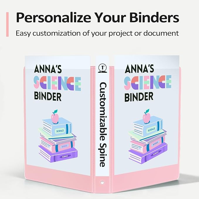 BinderX Extra Durable 3 Ring Binder, Round Rings 1 Inch Binder, Fits 175 Sheets - Image 5