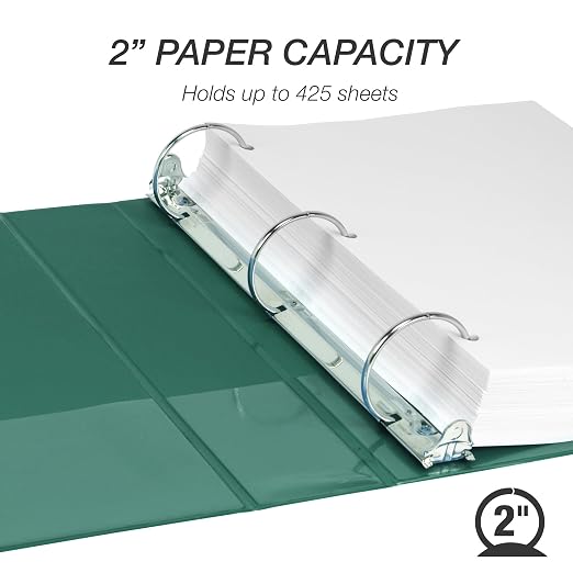 Samsill 2 Inch 3 Ring Binder, Made in USA, Economy Round Ring, 425 Sheet - Image 3