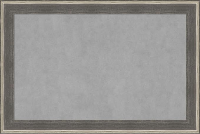 Amanti Art Grey Framed Magnetic Board 25x37 Large Vision Board by AmantiArt
