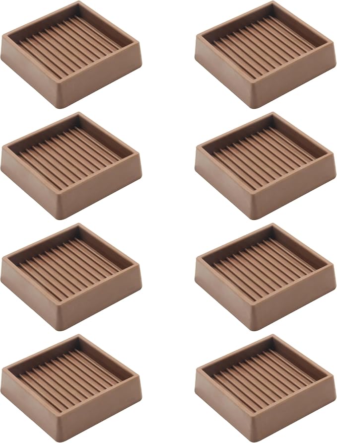 VOCOMO 2X2 Rubber Caster Cups, Non Slip Furniture Pads, Anti-Slip Gripper by VOCOMO