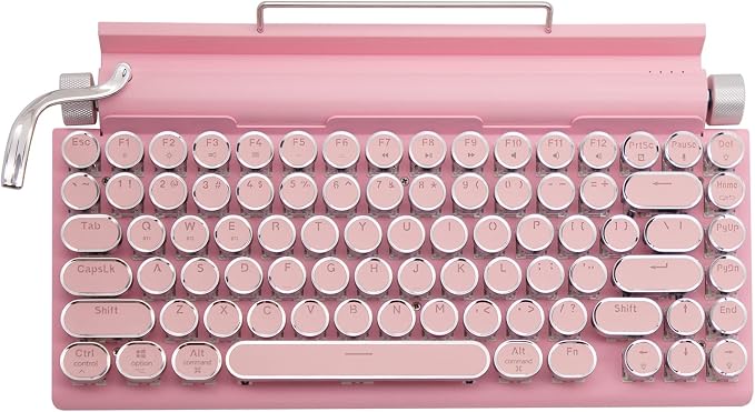 Adventurers Typewriter-Style Retro Mechanical Keyboard LED Backlight 83 Keys by Unknown