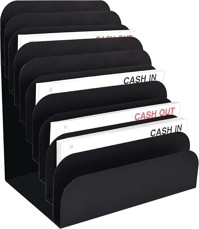 BankSupplies STEELMASTER Steel Cashier Pad Rack, 10-Slot Desktop File & Paper by BankSupplies