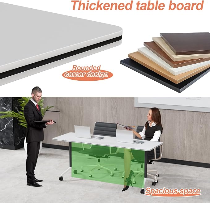 Conference Table Flip Top Mobile Conference Room Tables, Folding Conference - Image 7