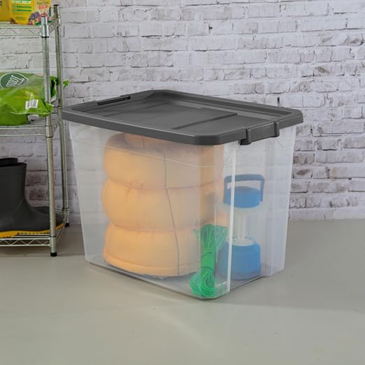 Sterilite 4-Pack Modular Stacker Box, Durable Clear Plastic Storage Bins - Image 3