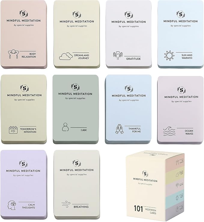 Special Supplies 101 Mindfulness & Meditation Cards Daily Self Care Kit by SpecialSupplies
