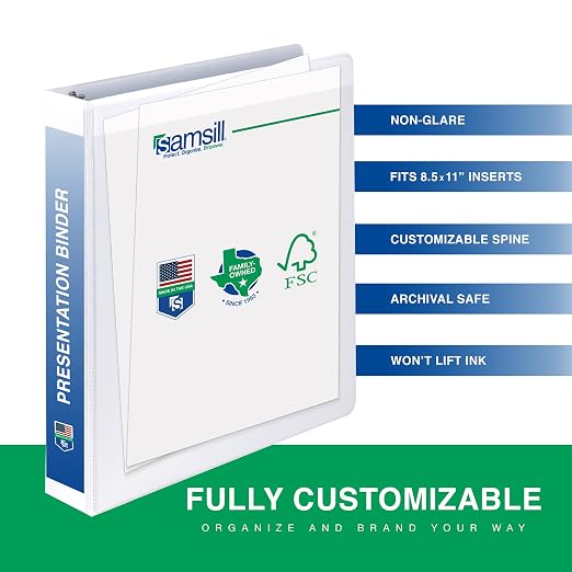 Samsill 1.5 Inch 3 Ring Binder, Made in USA, Economy Round Ring, 325 Sheet - Image 3