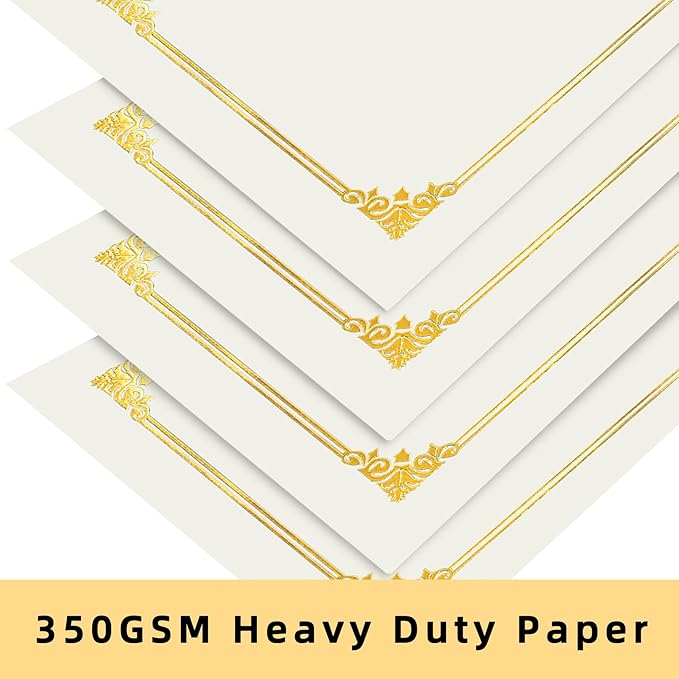 HAUTOCO 30 Packs Certificate Holders, Cream Color Diploma Folders Certificate - Image 4