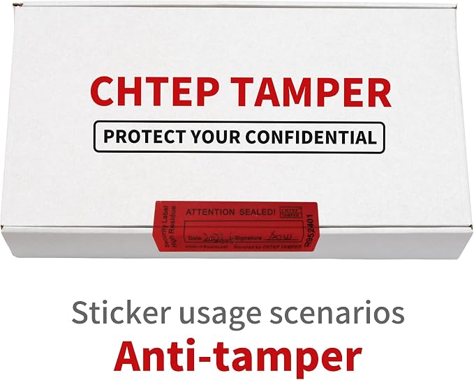 ChtepTamper 100 Pieces Total Transfer Tamper-Evident Stickers Security Labels - Image 6