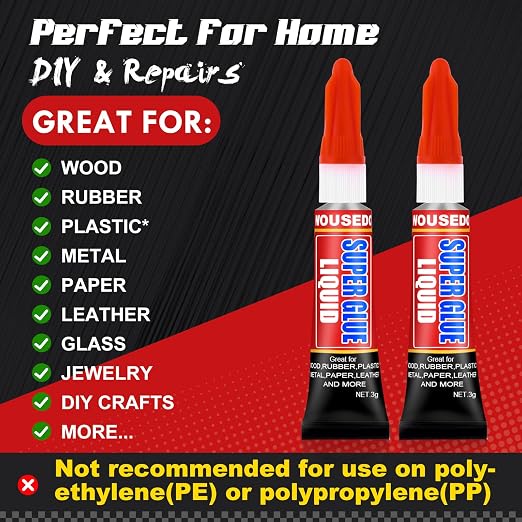 WOUSEDO 48 X 3g Super Glue Liquid, Fast Drying Cyanoacrylate Glue - Image 3