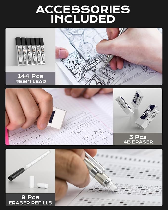 Nicpro 4 Pack Mechanical Pencil 0.5 mm - Image 5