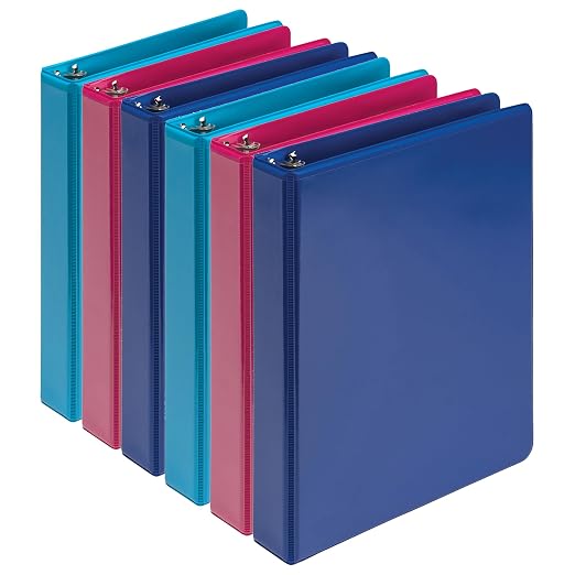 Samsill Economy 1 Inch Mini 3 Ring Binder, Made in The USA, 9.1” x 7.5” Round by Samsill