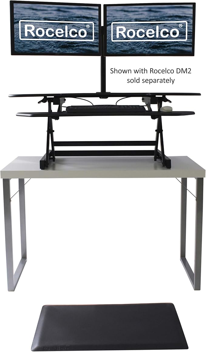 Rocelco 46" Height Adjustable Corner Standing Desk Converter - Image 2