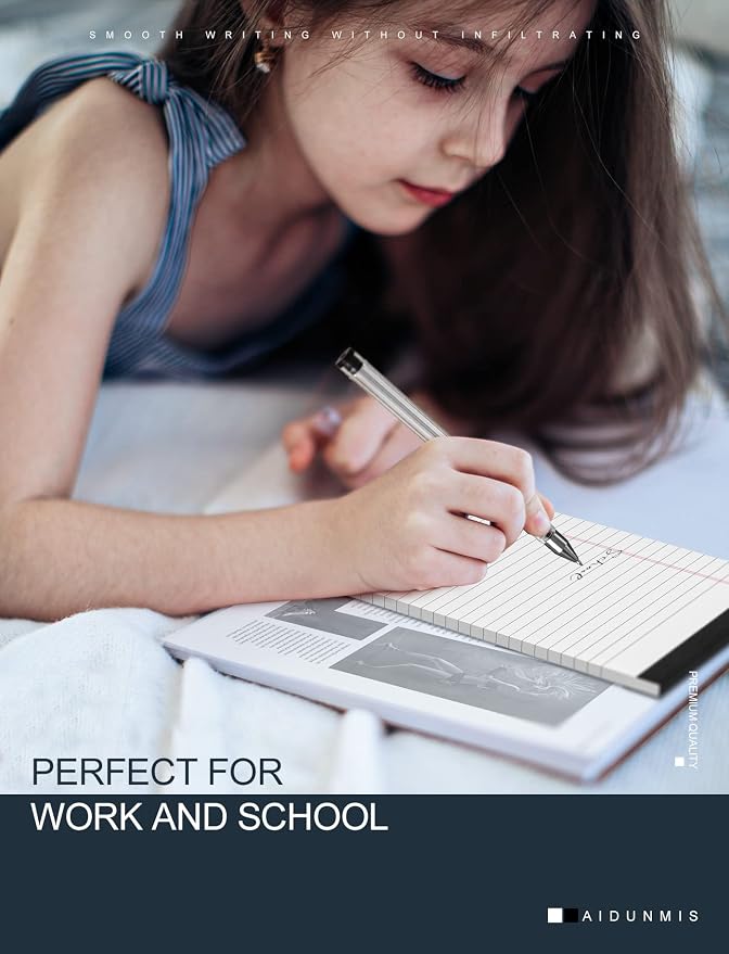Note Pads 5x8 for Work White Legal Pads 5x8 College Ruled Legal Notepads Lined - Image 4