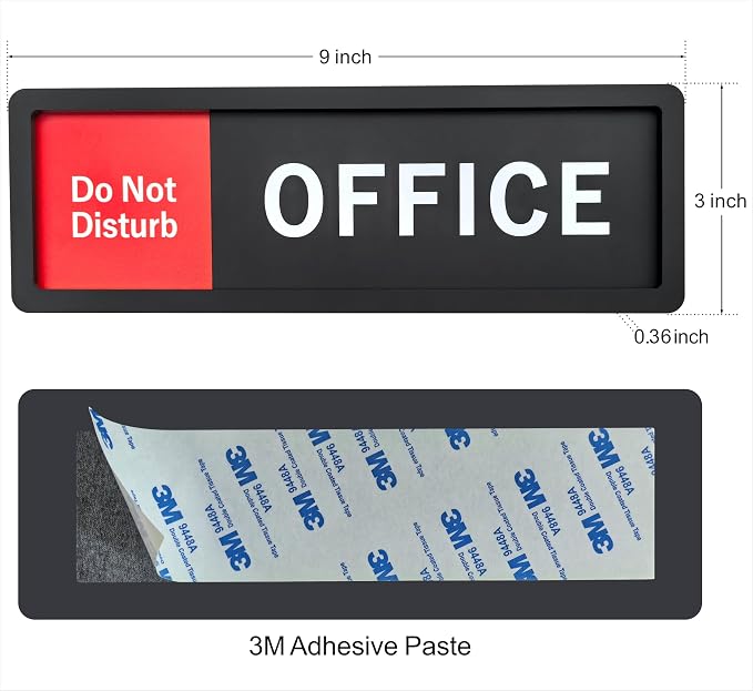 Office Sign – Do Not Disturb/Knock Welcome Slide Switch Sign, Premium Durable - Image 2
