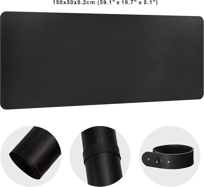 ZORESYN Desk Pad, PU Leather Desk Blotter Protector, Large Gaming Mousepad Desk - Image 2