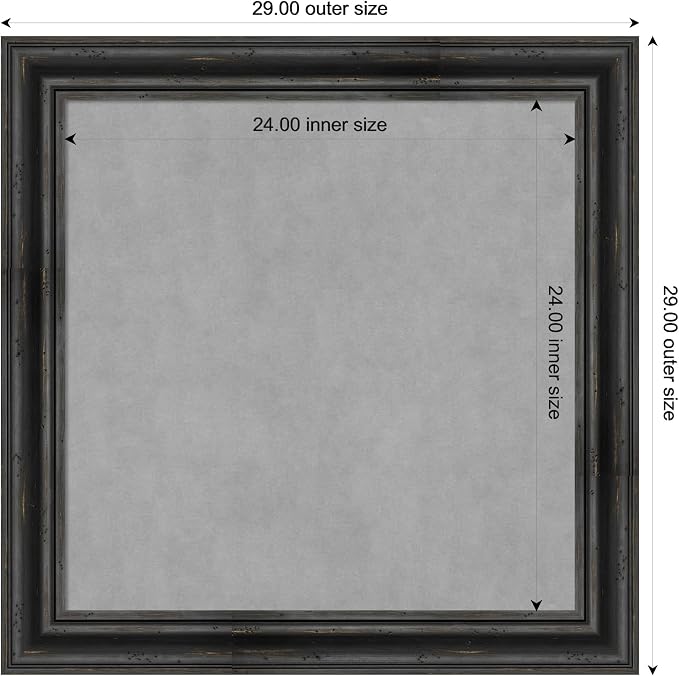 Amanti Art Black Framed Magnetic Board 29x29 Medium Vision Board - Image 4