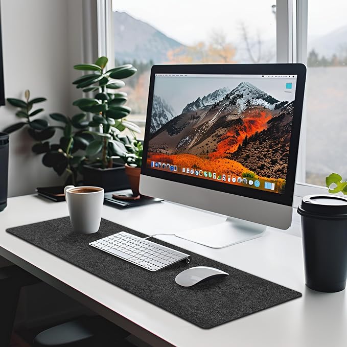 2 Pcs Large Felt Desk mat 36x12 inches, - Image 5