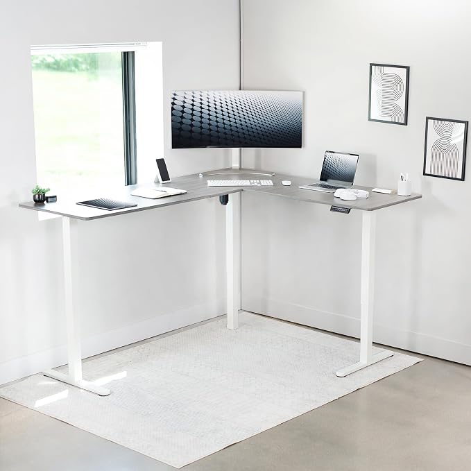 VIVO Electric Corner 75 x 63 inch L-Shaped Standing Desk, Memory Height - Image 7