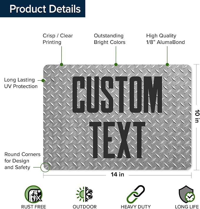 Custom Sign, Custom Street Sign, 11 Font Colors, 13 Font Styles, 4 Hole Options - Image 6