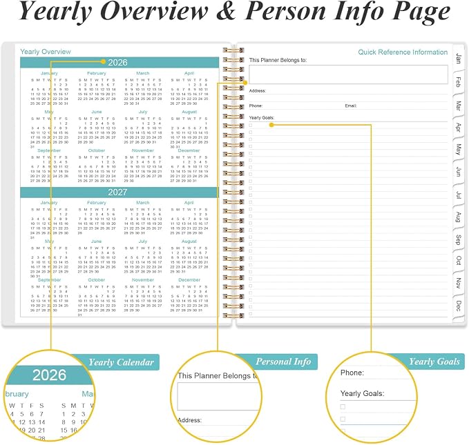 2026 Planner - Weekly Monthly Planner 2026 from January 2026 to December 2026 - Image 5